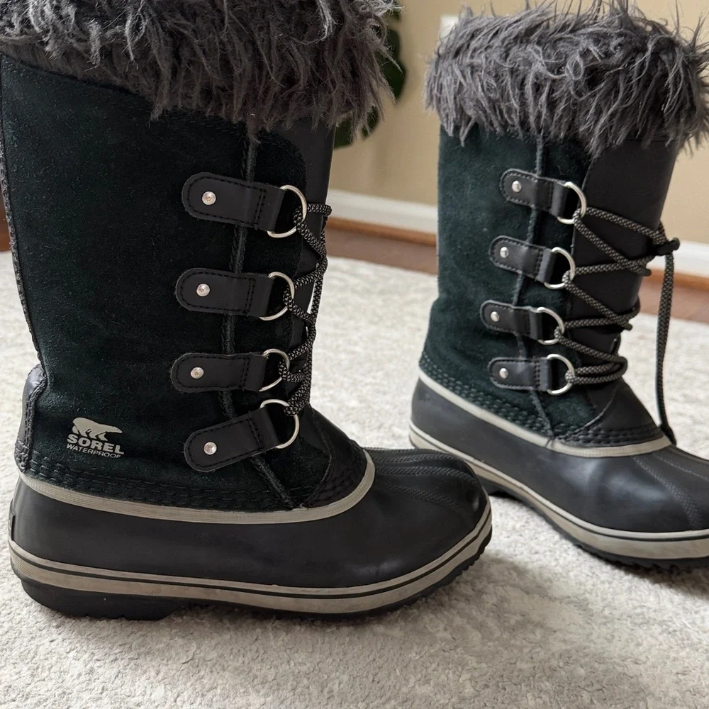 Sorel Gray Faux Fur Lined Boots